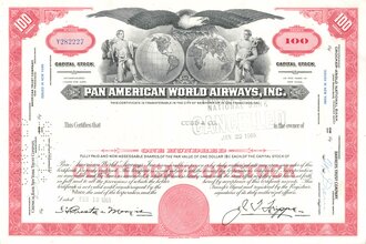 Aktie Pan American World Airways, Inc., 10.02.1961, DIN A4