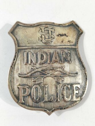 U.S.  Indian Police Badge, 6 x 5 cm, good condition, most...