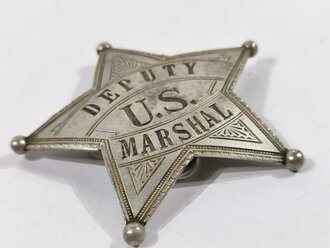 U.S. Deputy/Marshal Badge, cupper/non-ferrous and silver plated metal, 7 cm, good condition, most likely reproduction