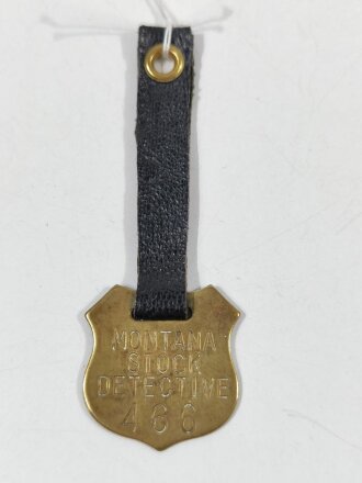 U.S. Montana Stock Detective fob , ca. 3 x 3 cm, vgc