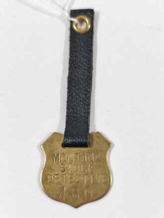 U.S. Montana Stock Detective fob , ca. 3 x 3 cm, vgc