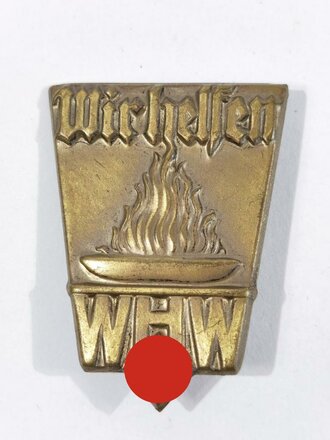 Blechabzeichen WHW, "Wir helfen", ca. 3,5 x 2,5 cm, guter Zustand