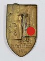 Blechabzeichen NSV, "N.S. Volkswohlfahrt Gau Sachsen", ca. 4 x 2,5 cm, guter Zustand
