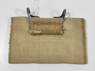 U.S. WWI, AEF Pouch M1910 for First Aid Packet first pattern, "The M-H CO. 7-1918", ca. 8 x 13 cm, vgc