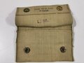 U.S. WWI, AEF Pouch M1910 for First Aid Packet first pattern, "The M-H CO. 7-1918", ca. 8 x 13 cm, vgc