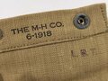 U.S. WWI, AEF Pouch M1910 for First Aid Packet first pattern, "R.I.A. 1918", ca. 8 x 13 cm, vgc