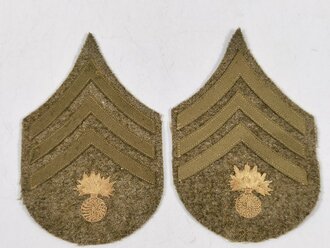 U.S. WWI, AEF Pair of Ordnance Sergeant Rank Insignia, vgc