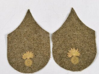 U.S. WWI, AEF Pair of Ordnance Sergeant Rank Insignia, vgc