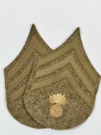 U.S. WWI, AEF Pair of Ordnance Sergeant Rank Insignia, vgc