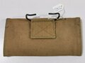 U.S. WWI, AEF Pouch for the later produced First Aid Packet with waterproof wrapping, "R.H. LONG 8 -18", ca. 8,5 x 17 cm, vgc