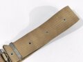 U.S. Army WWI, AEF Enlisted Garrison Belt M1917 with two rifle clip pockets for single M1903 clips, good condition