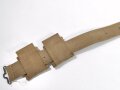 U.S. Army WWI, AEF Enlisted Garrison Belt M1917 with two rifle clip pockets for single M1903 clips, good condition