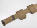 U.S. Army WWI, AEF Enlisted Garrison Belt M1917 with two rifle clip pockets for single M1903 clips, good condition