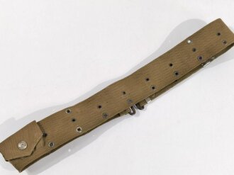 U.S. Army, Green M1910 Revolver Cartridge Belt with four pockets for cal .45, eagle snap, good condition