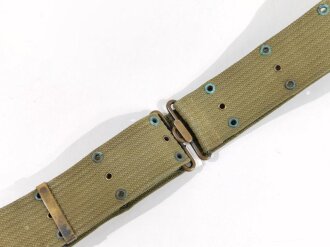 U.S. Army WWI, AEF M1912 pistol belt, "CAP KNUST T N.Y." MILLS, good condition, OD