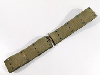 U.S. Army WWI, AEF M1912 pistol belt, "CAP KNUST T N.Y." MILLS, good condition, OD