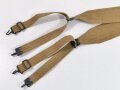 U.S. Army WWI, AEF M1907 Rifle man suspenders second pattern, "U.S. PROPERTY", Mills, vgc