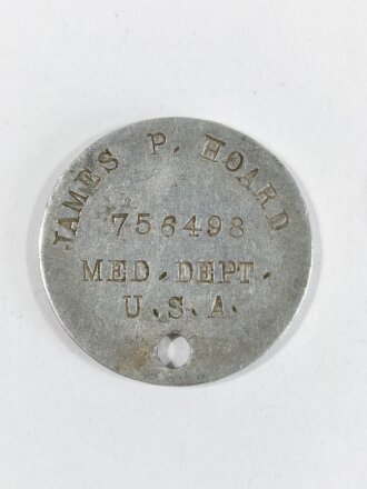 U.S. Army WWI, AEF "Dog Tag"