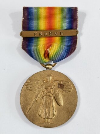 U.S. Army WWI, Victory Medal with "France" Bar, gc