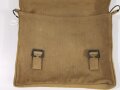 U.S. most likely WWI era Mills manufactured Haversack similar to British 1908 pattern.,"First Motor Corps Mass. State Guard"  Stamp,  29 x 25 x 5 cm, good condition