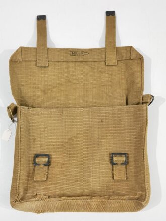 U.S. most likely WWI era Mills manufactured Haversack similar to British 1908 pattern.,"109. U.S. Inf"  Stamp,  29 x 25 x 5 cm, good condition