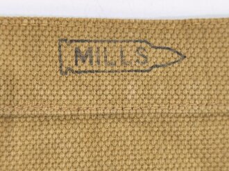 U.S. most likely WWI era Mills manufactured Haversack similar to British 1908 pattern.,"109. U.S. Inf"  Stamp,  29 x 25 x 5 cm, good condition