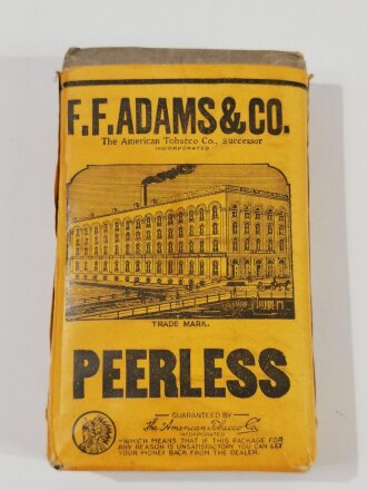 U.S. Pouch of "Peerless" Smoking and Chewing Tobacco, "F.F. Adams & Co.", sealed gc