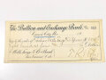 Check "The Bullion and Exchange Bank", 1890s, DIN A 5