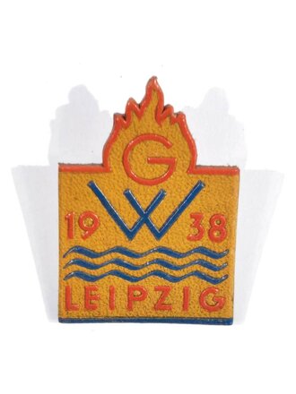 Lederabzeichen "GW 1938 Leipzig", guter Zustand