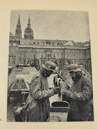 "Wegweiser für den Deutschen Soldaten durch das Protektorat Böhmen und Mähren", Walther Michalitschke, 63 Seiten mit Faltkarte, 1940, gebraucht, DIN A5