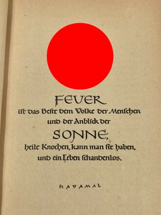 "Nacht unter Sternen. Weihnachtsbuch für den deutschen Soldaten in Norwegen", Karl Rauch und Carl Erkelenz, 126 Seiten, 1943, gebraucht, DIN A5