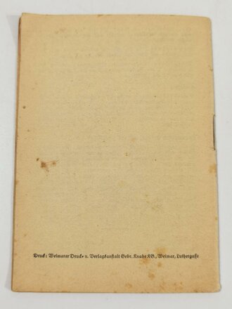 "Ich koche zeitgemäß! Nützliche Winke und wichtige Rezepte für die deutsche Hausfrau", Hans Ewers, 30 Seiten, 1939, gebraucht, DIN A5