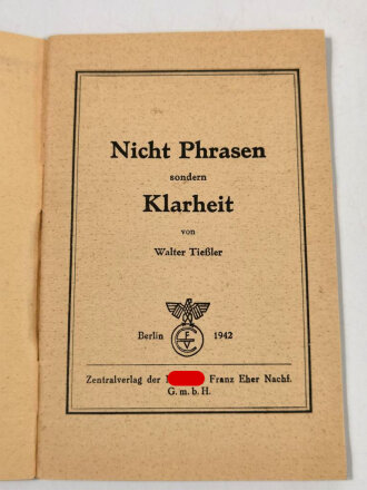 "Nicht Phrasen sondern Klarheit", Walter...