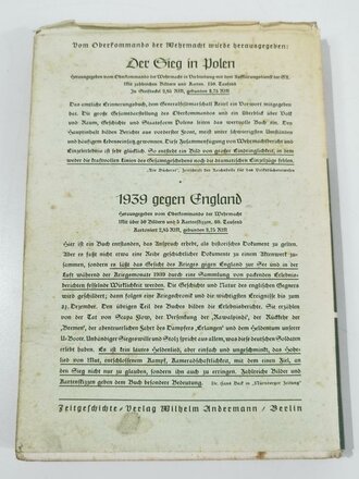 "Kampf um Norwegen. Berichte und Bilder zum Kriege gegen England", OKW, 160 Seiten, 1940, Stockflecken, gebraucht, DIN A5