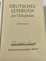 "Deutsches Lesebuch für Volksschulen", Band 4, Reichsstelle für das Schul- und Unterrichtsschrifttum und NSLB, 527 Seiten,  4. Band, 1943, Stockflecken, gebraucht, DIN A5