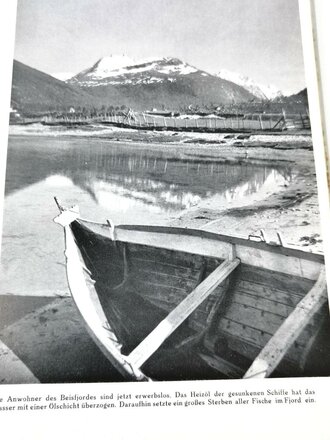 "Narvik im Bild. Deutschlands Kampf unter der Mitternachtssonne", Gerd Böttger, 151 Seiten, 1941, gebraucht, DIN A4
