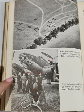 "Unsere Flieger über Polen. Vier Frontoffiziere berichten", General der Flieger Keßelring, 154 Seiten, 1939, gebraucht, DIN A5