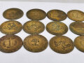 Lot of 12 Brothel Token, "Gem Saloon Tombstone Ariz. Terr.", ca. 4 cm, Reproduction, used, on the back leftovers of glue