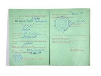 Französische Besatzungszone, Carnet de...