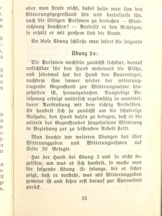 Handbuch "Die Ausbildung des Hundes zur Spurenreinheit, R. Blunk,1926,  gebraucht, DIN A5