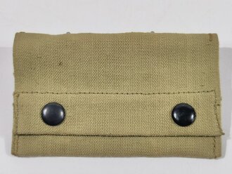 U.S. WWI, AEF Pouch M1910 for First Aid Packet first pattern, "R.I.A. 1918", ca. 8 x 13 cm, vgc
