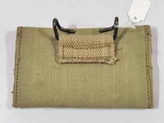 U.S. WWI, AEF Pouch M1910 for First Aid Packet first pattern, "R.I.A. 1918", ca. 8 x 13 cm, vgc
