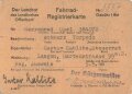 Fahrrad-Registrierkarte, Langen, 05.05.1946, gebraucht