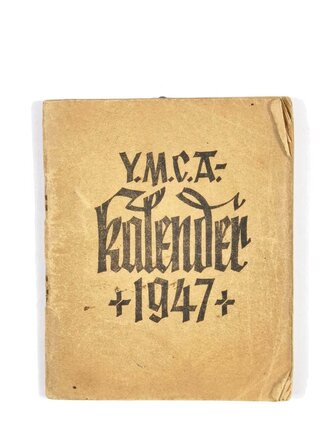 "YMCA Kalender für deutsche Kriegsgefangene", England 1947, gebraucht, DIN A6
