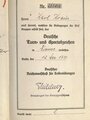 DRL Deutscher Reichsausschuss für Leibesübungen, Leistungsbuch "Deutsches Turn- und Sportabzeichen", Ansbach, 14 Seiten, 20.10.1933, gebraucht, DIN A5