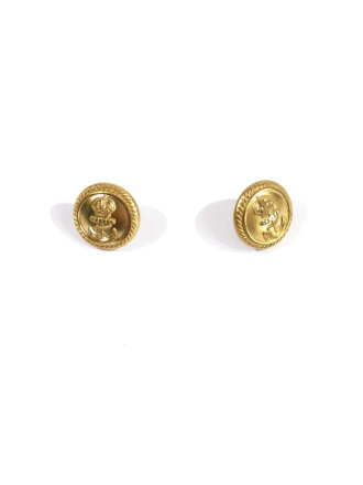 British WWII, Royal Navy, Set of two Brass Buttons, Firmin London, 17 mm, used gc