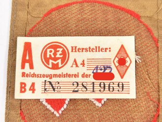 Deutsches Jungvolk Armscheibe, ungetragenes Stück mit RZM Etikett