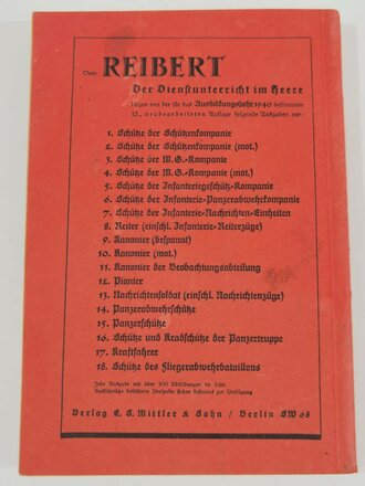 "Reibert für den Kanonier ( bespannt)" Jahrgang 1940