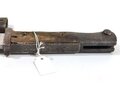 1.Weltkrieg, Seitengewehr M84/98 mit preussischer Abnahme von 1916,  ungereinigtes Stück