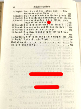 Adolf Hitler " Mein Kampf" Hochzeitsausgabe mit Goldschnitt von 1940 mit Widmung der Gemeinde Viernheim,  im Schuber, sehr guter Zustand